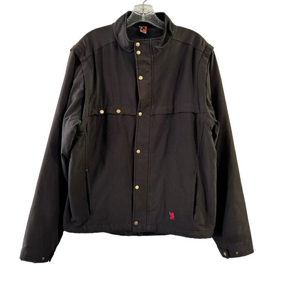 Chrome Industries Convertible Men’s Jacket Vest Pockets Black Quilted Medium - Picture 1 of 13